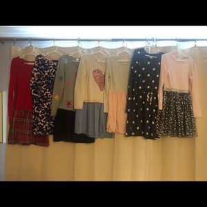 Lot of 6 dresses girls size 7/8 M